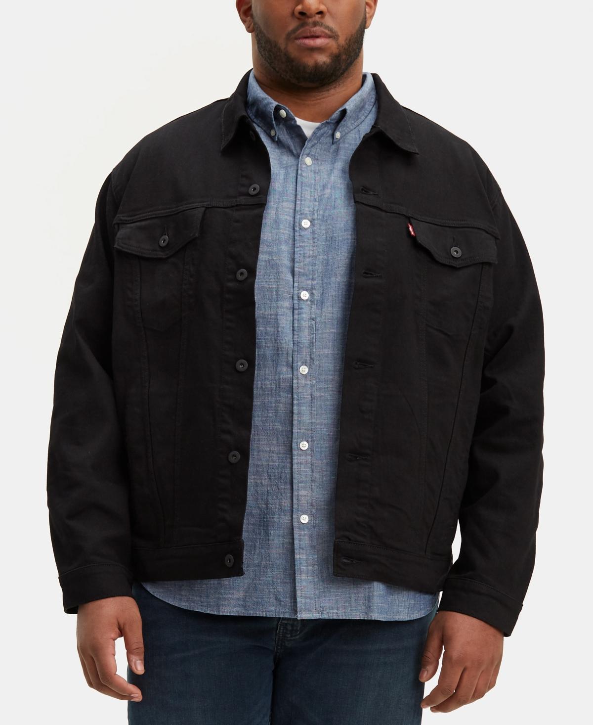 Big & Tall Levis Denim Trucker Jacket, Mens Last Black Product Image