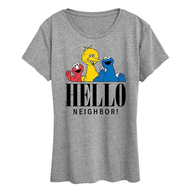 Womens Sesame Street Howdy Graphic Tee, Girls Grey Gray Product Image