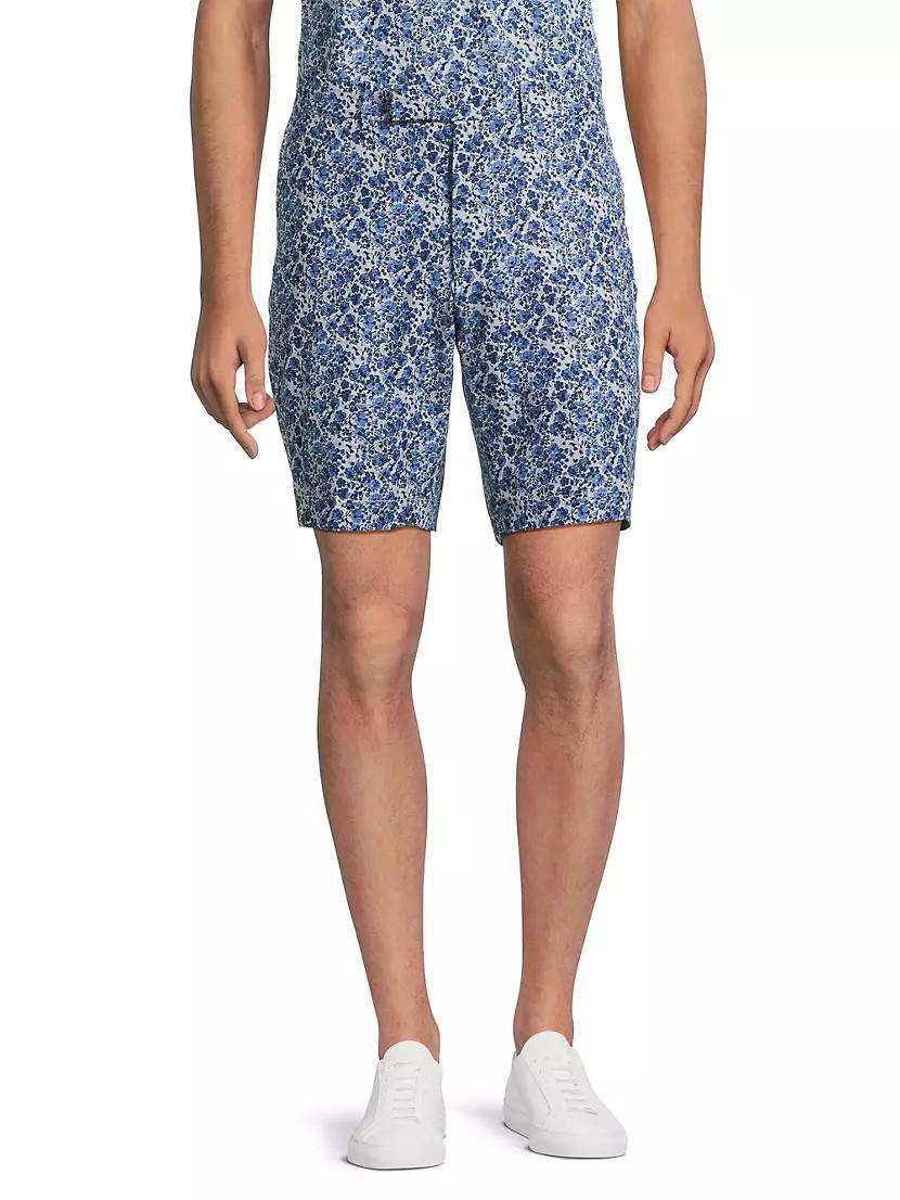 Floral Flat-Front Shorts Product Image