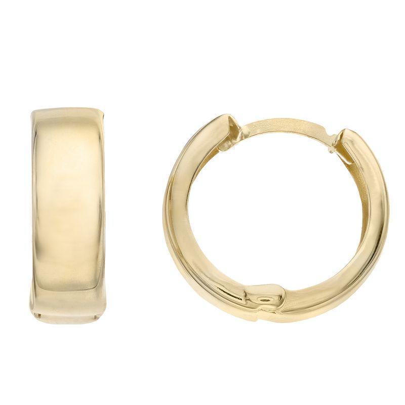 Huggie Earrings, Womens, 14k Gold Product Image