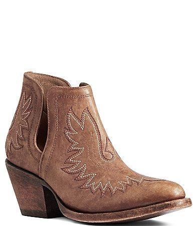 Ariat Dixon Leather Block Heel Western Booties Product Image