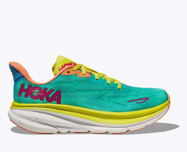 HOKA Mens Clifton 9 Shoes in Dusk/Illusion, Size 13 W Product Image