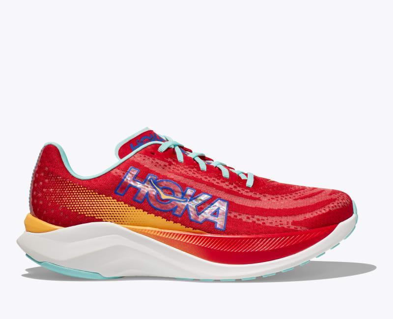 HOKA Womens Mach X Shoes in Cerise/Cloudless, Size 5 Product Image