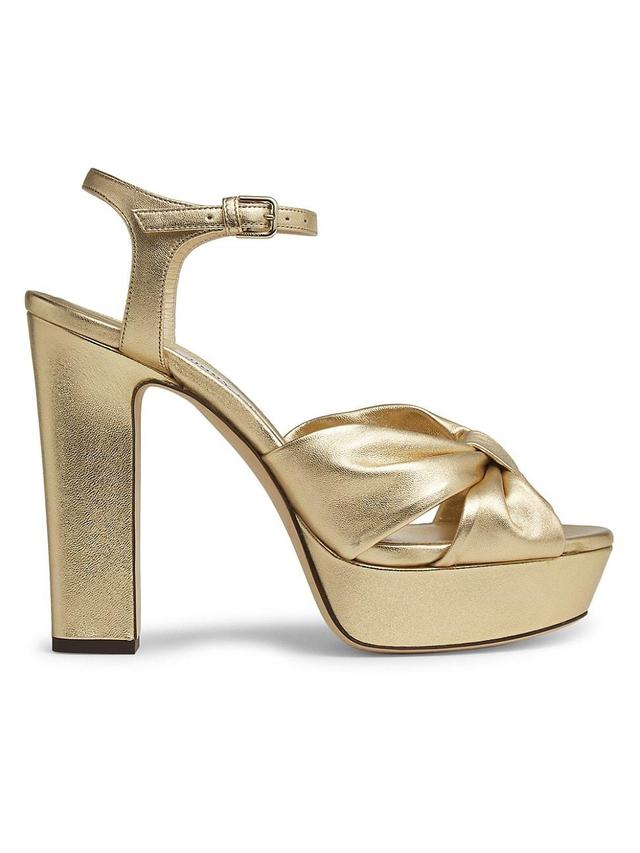 Womens Core Heloise 120MM Metallic Leather Platform Sandals Product Image