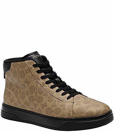 COACH Mens Hign Line Signature High Top Sneakers Product Image