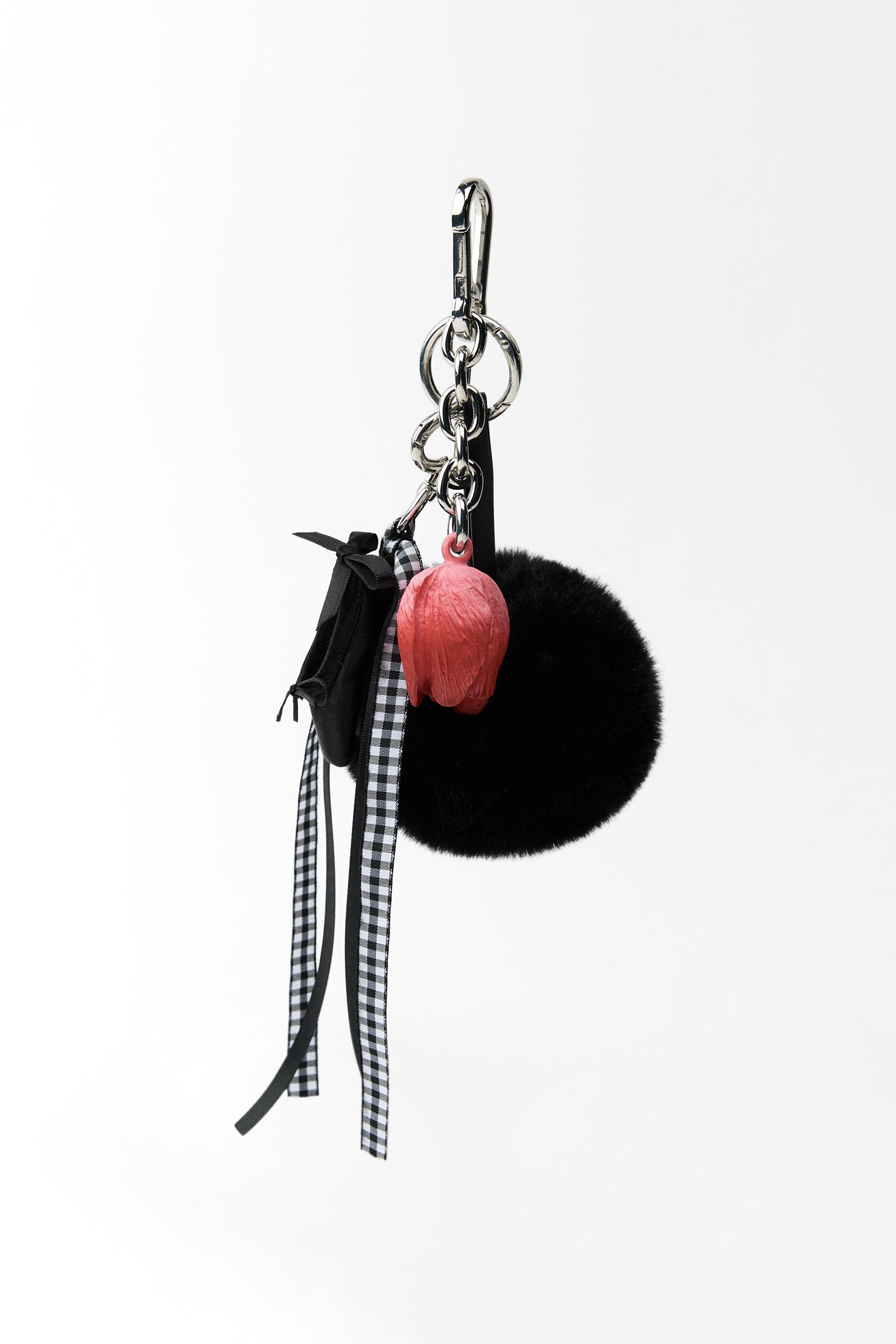 POMPOM MULTI-CHARM KEYCHAIN Product Image