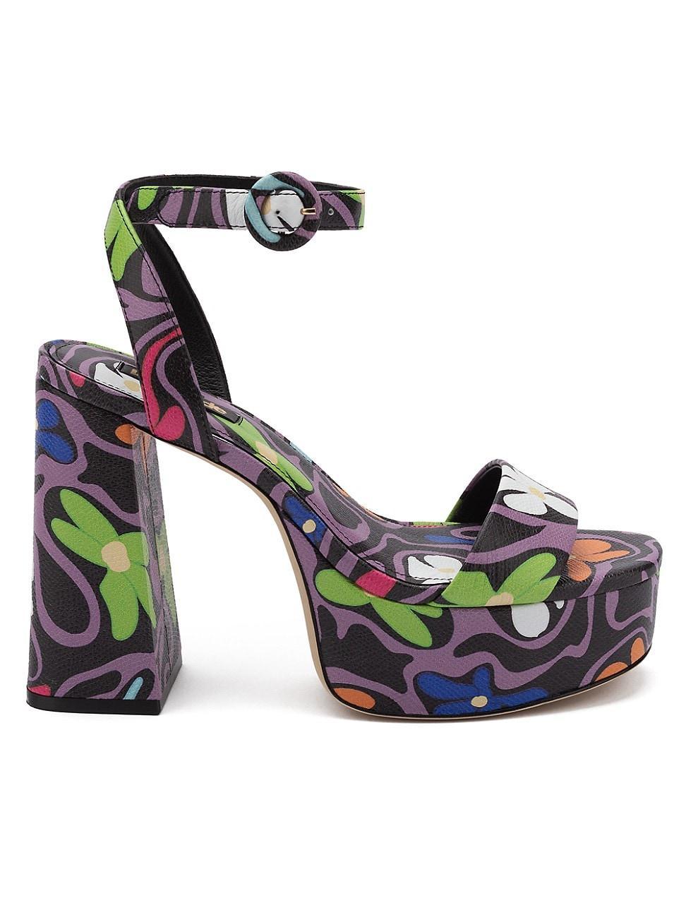 Womens Dolly Floral Patent Leather Platform Sandals product image