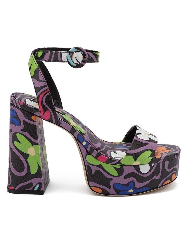 Womens Dolly Floral Patent Leather Platform Sandals Product Image