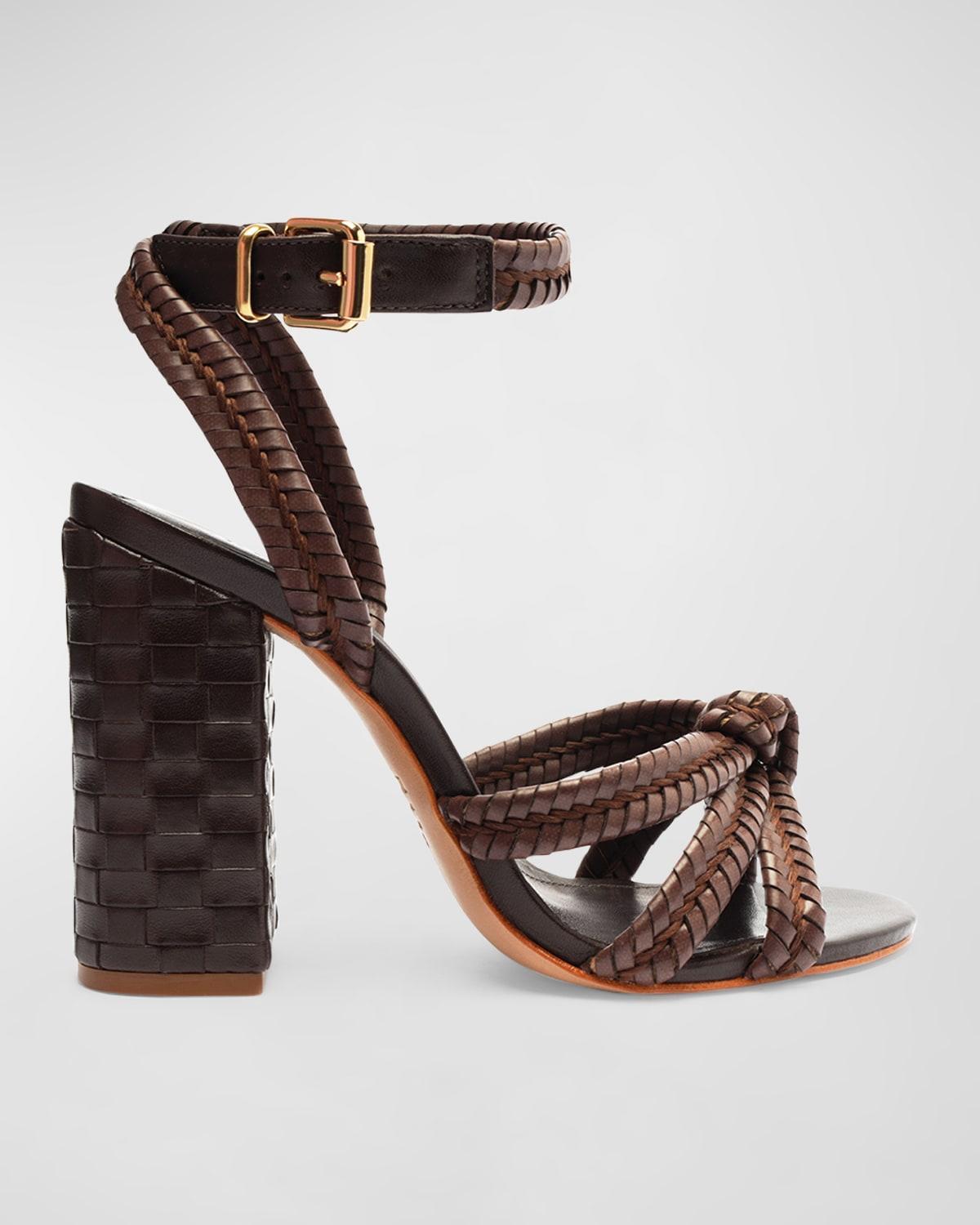 Kathleen Woven Ankle-Strap Sandals Product Image