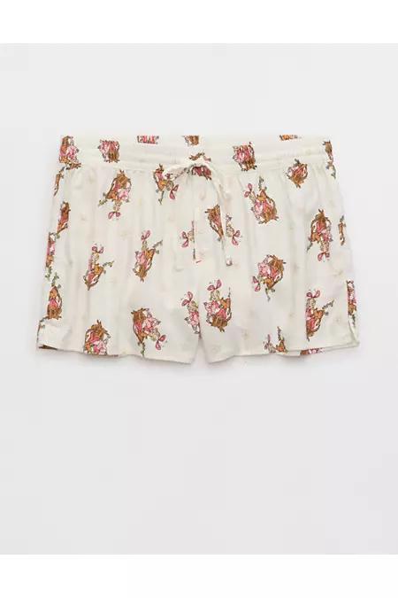 Aerie Cindy Lou Off-Duty Flannel Boxer Women's Product Image