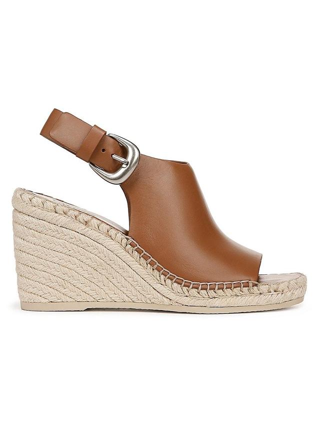 Gabriela Leather Wedge Slingback Espadrilles Product Image