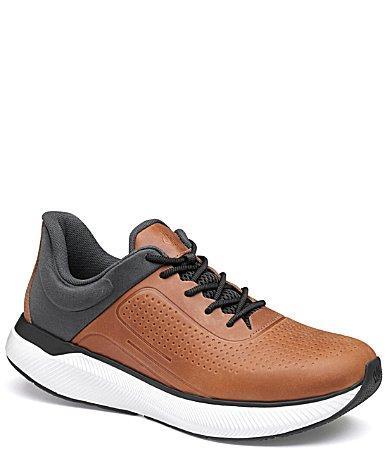 Johnston & Murphy Mens Miles U-Throat Leather Lace-Up Sneakers Product Image