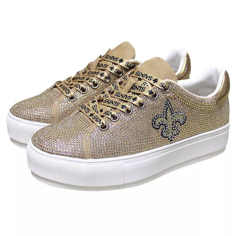 Womens Cuce New Orleans Saints Team Colored Crystal Sneakers Product Image