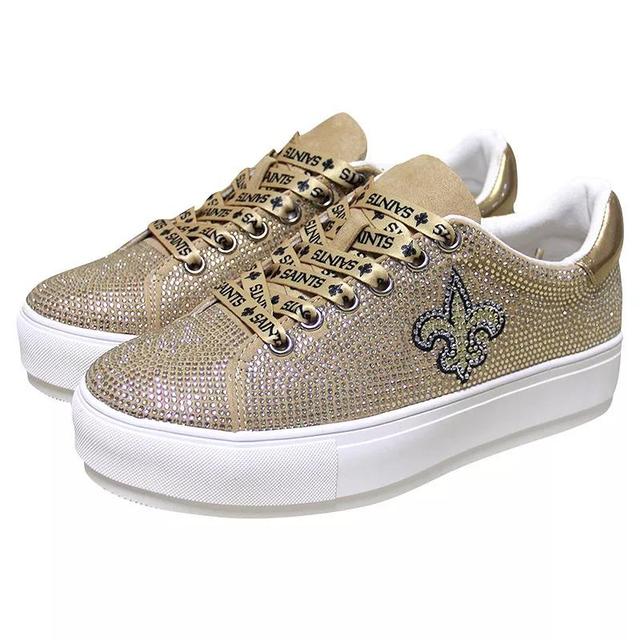 Womens Cuce New Orleans Saints Team Colored Crystal Sneakers Product Image