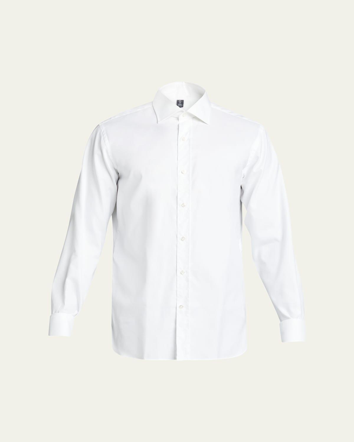 Mens Textured Solid Sport Shirt Product Image