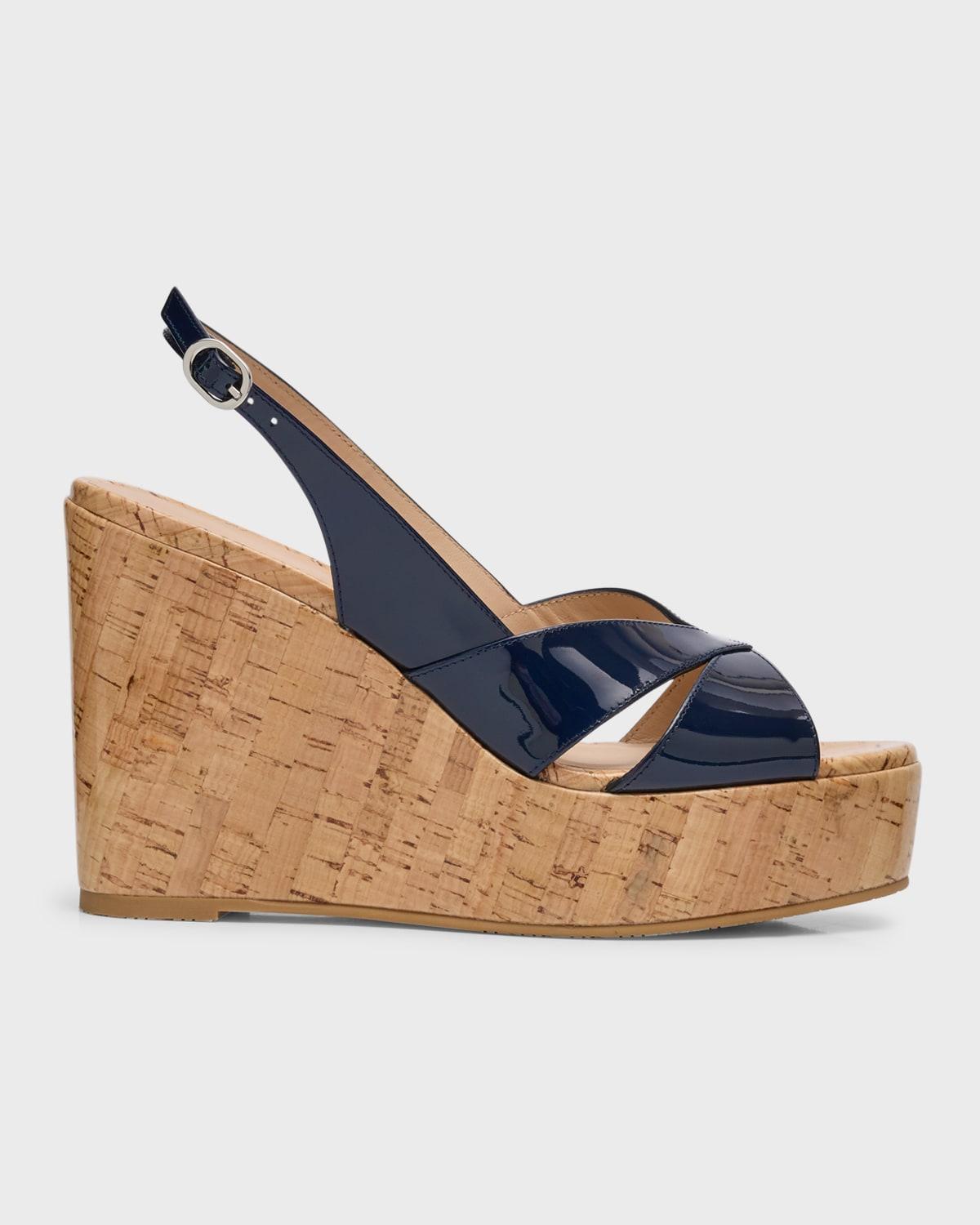 Womens Carmen 110MM Suede Cork Wedge Sandals Product Image