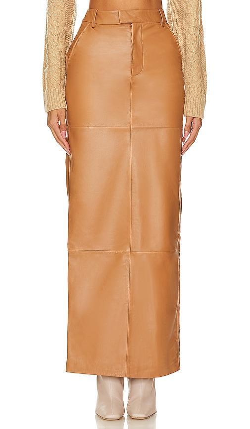 Anabella Leather Maxi Skirt Product Image