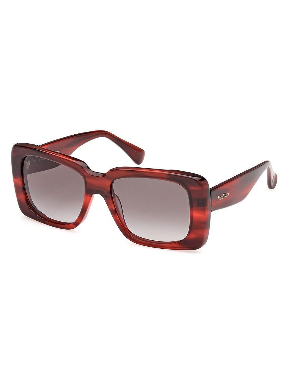 MaxMara Womens Glimpse3 53mm Rectangle Sunglasses Product Image