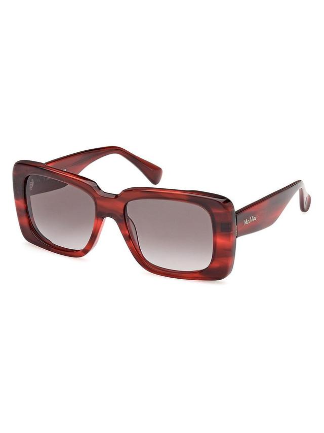 Womens 53MM Rectangular Sunglasses Product Image