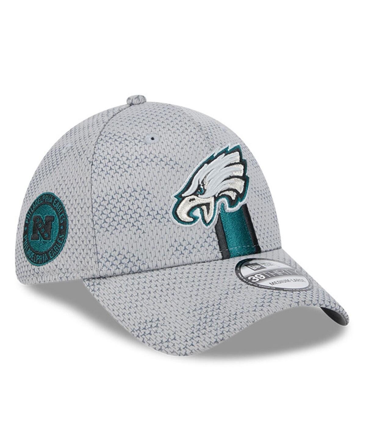 New Era Mens Gray Philadelphia Eagles 2024 Sideline 39THIRTY Flex Hat Product Image