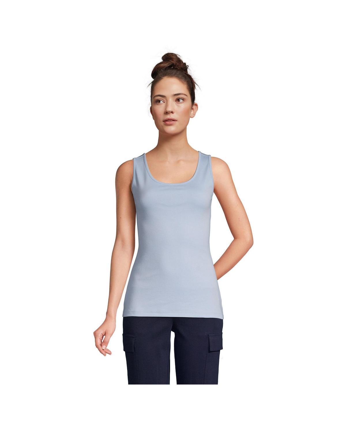 Lands End Womens Tall Cotton Tank Top Product Image