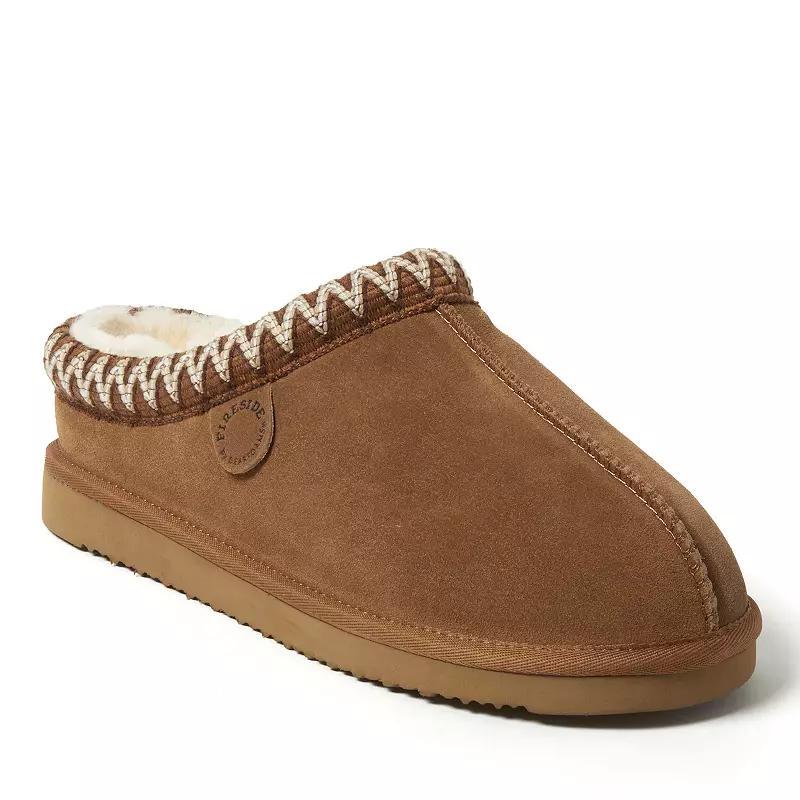 Fireside by Dearfoams Mens Grafton Genuine Shearling Clog With Taping Slippers Product Image