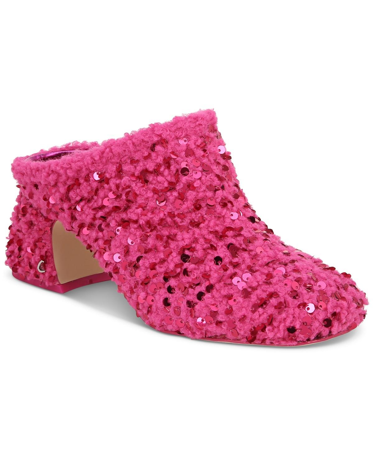 Circus NY Orin Sequined Faux Shearling Heeled Mules Product Image