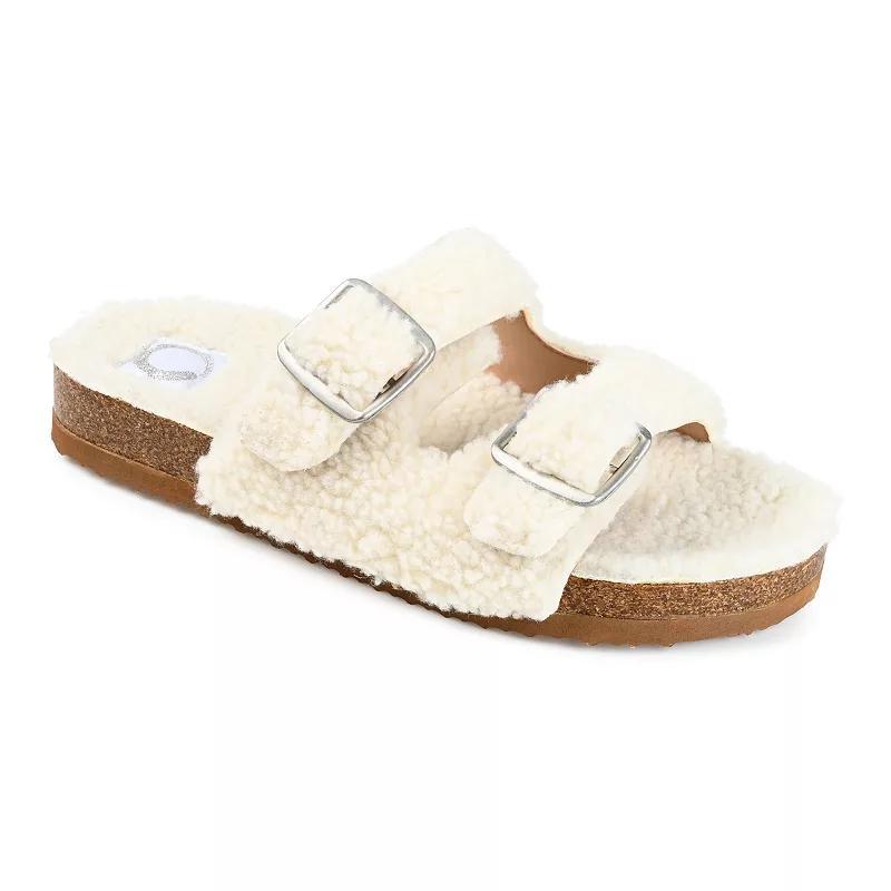 Journee Collection Delpheen Tru Comfort Foam Womens Slide Slippers Ivory Product Image