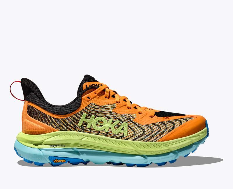 HOKA Mens Mafate Speed 4 Shoes in Thyme/Fiesta, Size 8.5 Product Image