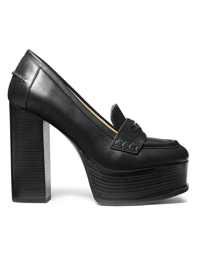 Womens Eden Leather Loafer Pumps Product Image