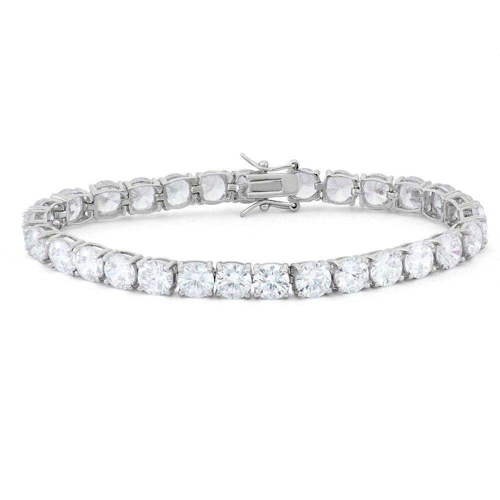 Designs by Gioelli Cubic Zirconia Sterling Silver Tennis Bracelet, Womens White Product Image