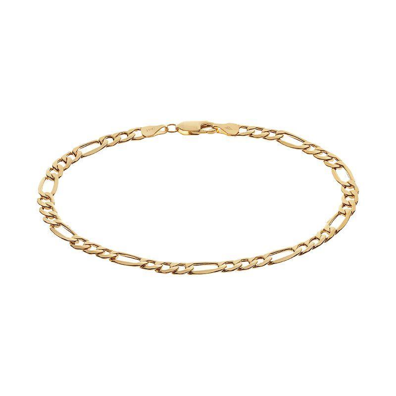 18k Gold Figaro Chain Bracelet - 8.5 in., Womens Yellow Product Image