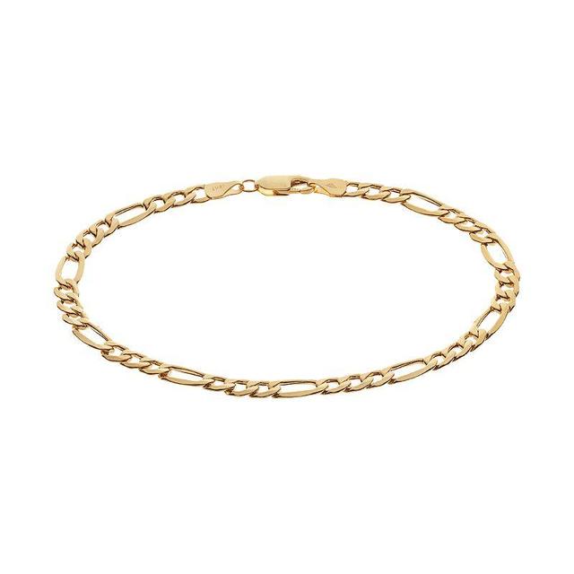 18k Gold Figaro Chain Bracelet - 8.5 in., Womens Yellow Product Image