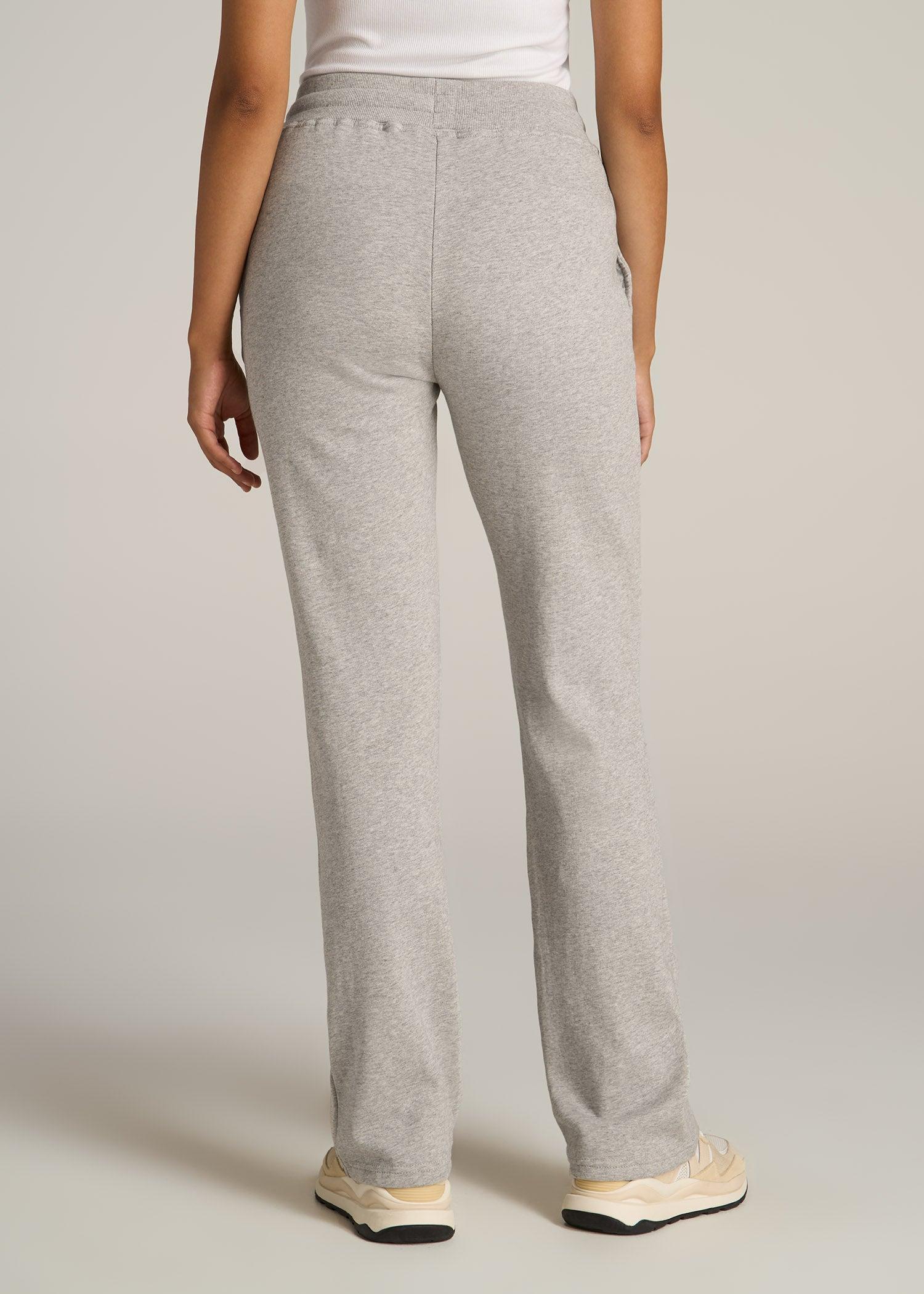 Wearever Fleece Open-Bottom Sweatpants for Tall Women in Grey Mix Female Product Image