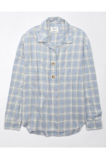 AE Long-Sleeve Plaid Flannel Shirt Women's Product Image