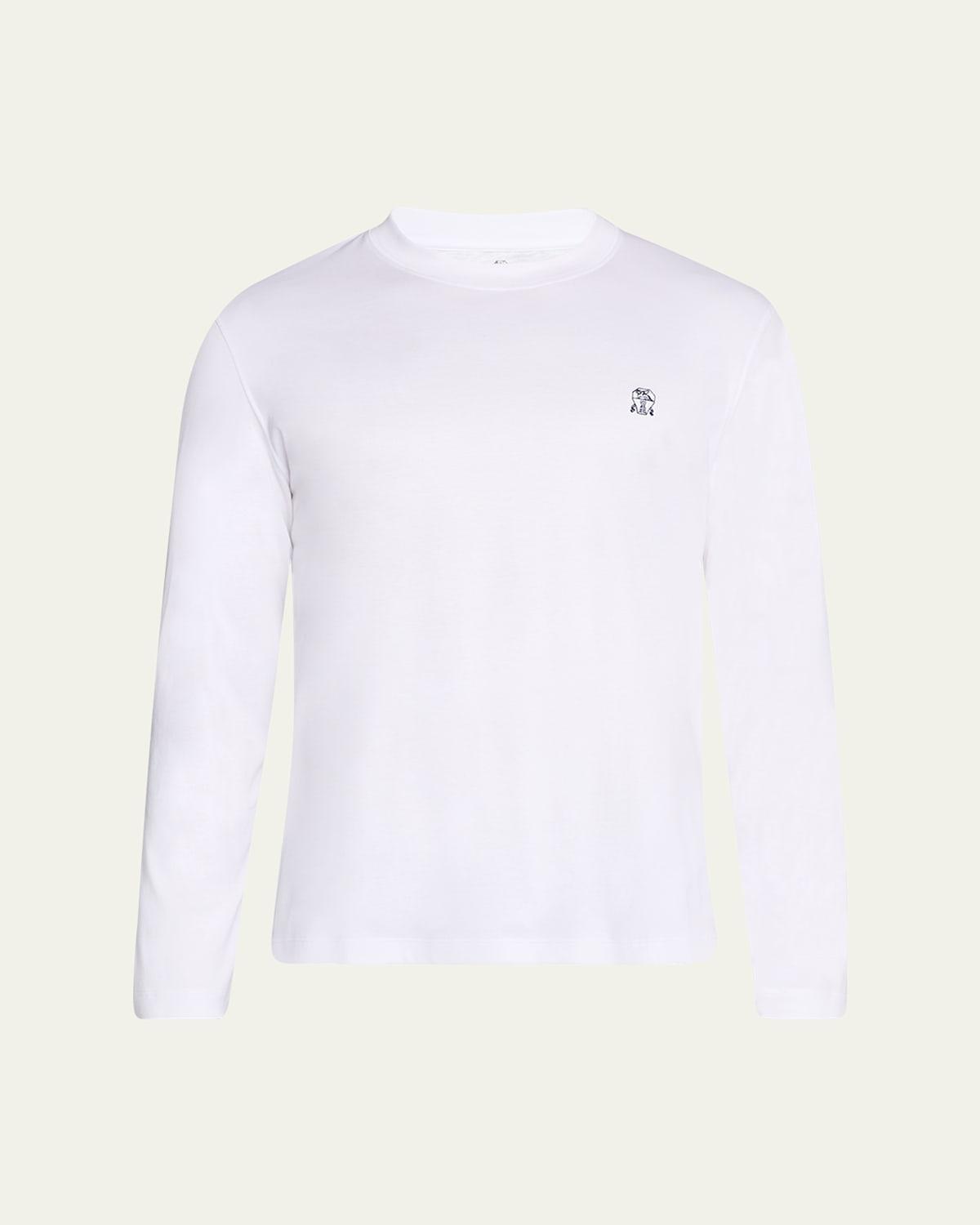 Mens Long-Sleeve Logo Crewneck T-Shirt Product Image