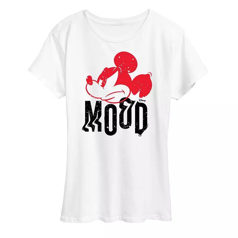 Disneys Mickey Mouse Womens Mood Graphic Tee Product Image