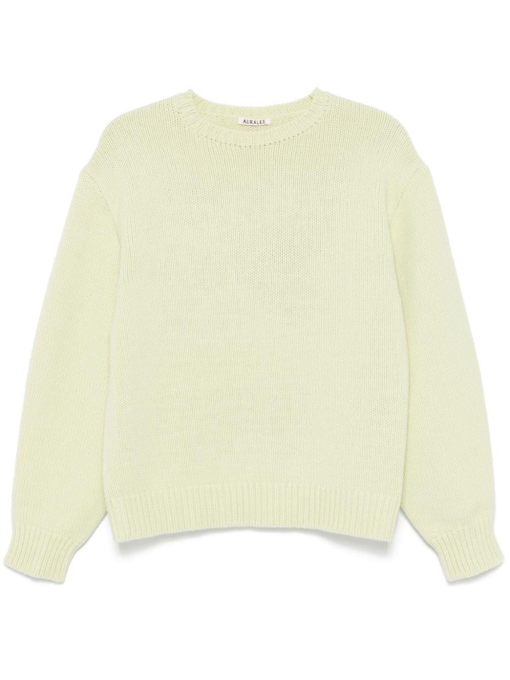 AURALEE Wool Sweater In Green Product Image