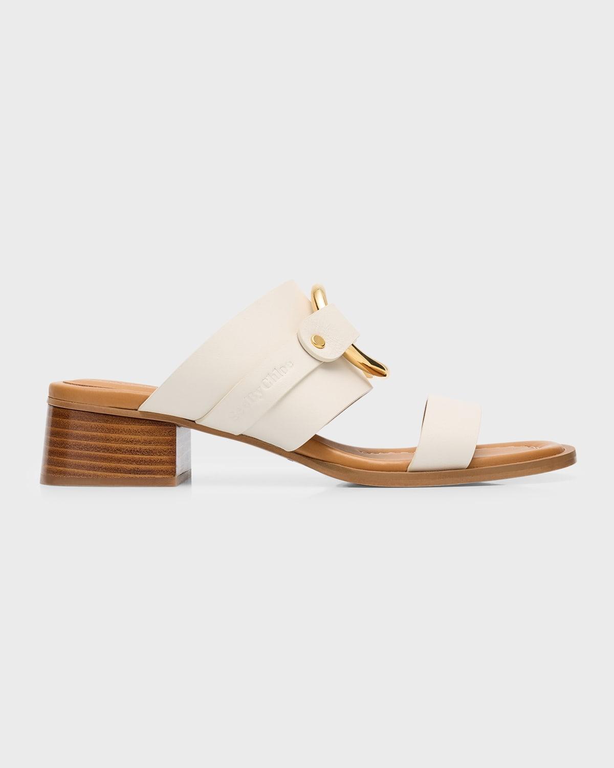 Hana Leather Ring Slide Sandals Product Image