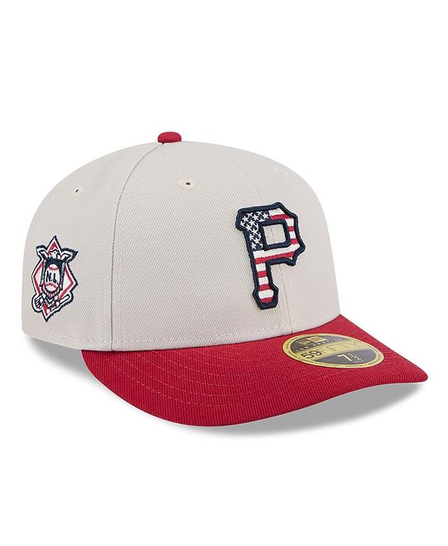 New Era Mens Red Pittsburgh Pirates 2024 Fourth of July Low Profile 59FIFTY Fitted Hat Product Image