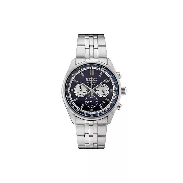 Seiko Mens Chronograph Essentials Stainless Steel Bracelet Watch 42mm Product Image