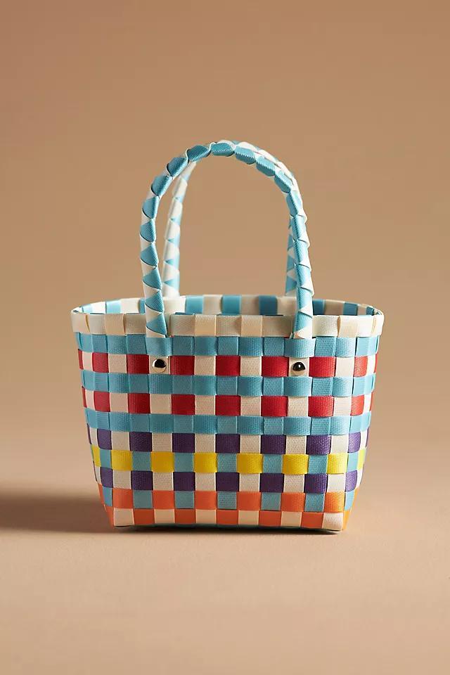 Mini Woven Basket Tote Product Image