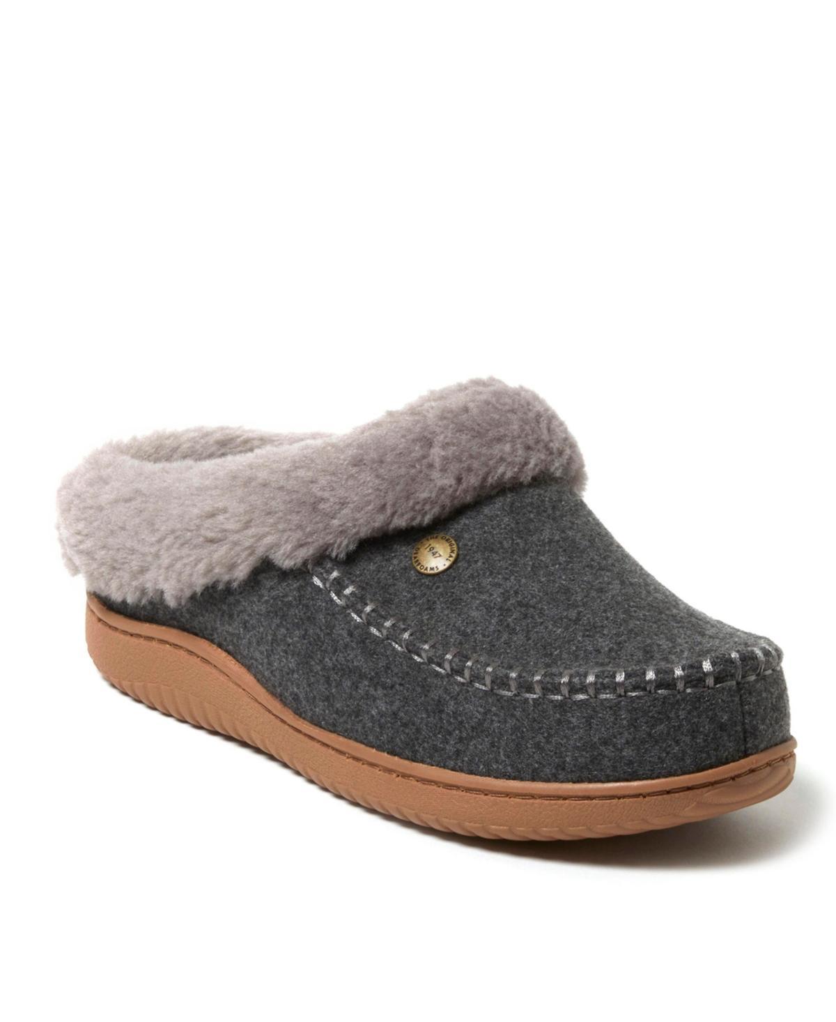 Dearfoams Atley Womens Clog Slippers Dark Grey Gray Product Image