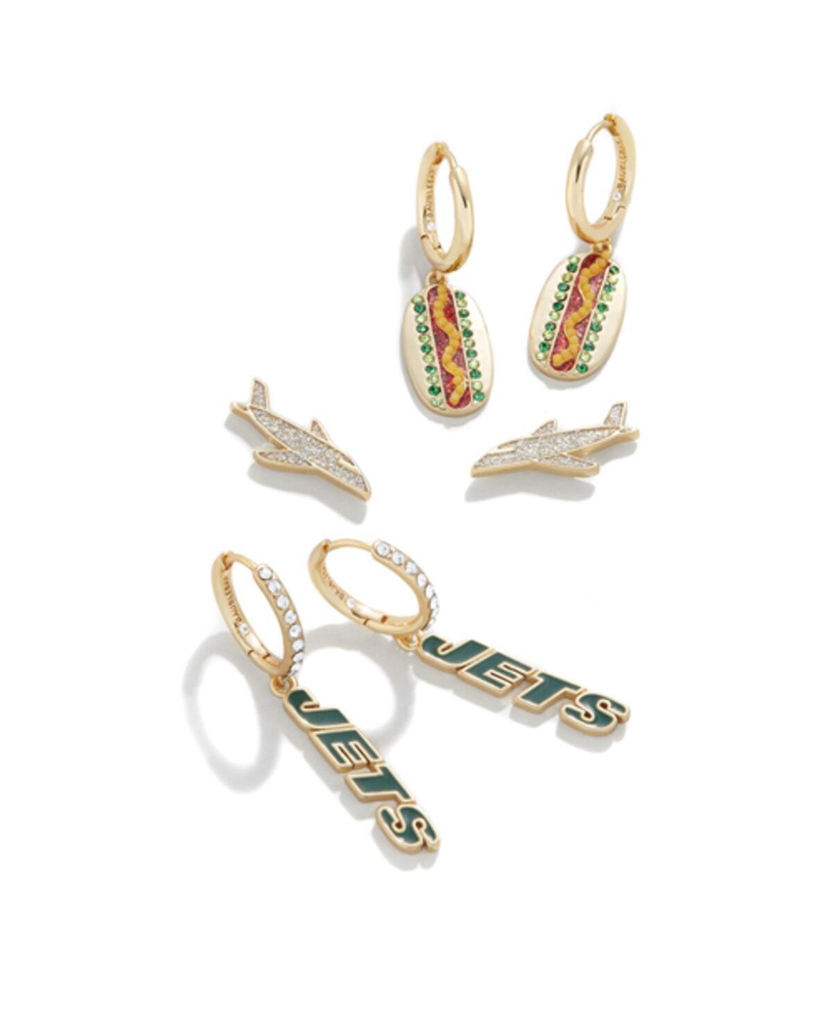 Womens Baublebar New York Jets Three-Pack Earring Set Product Image