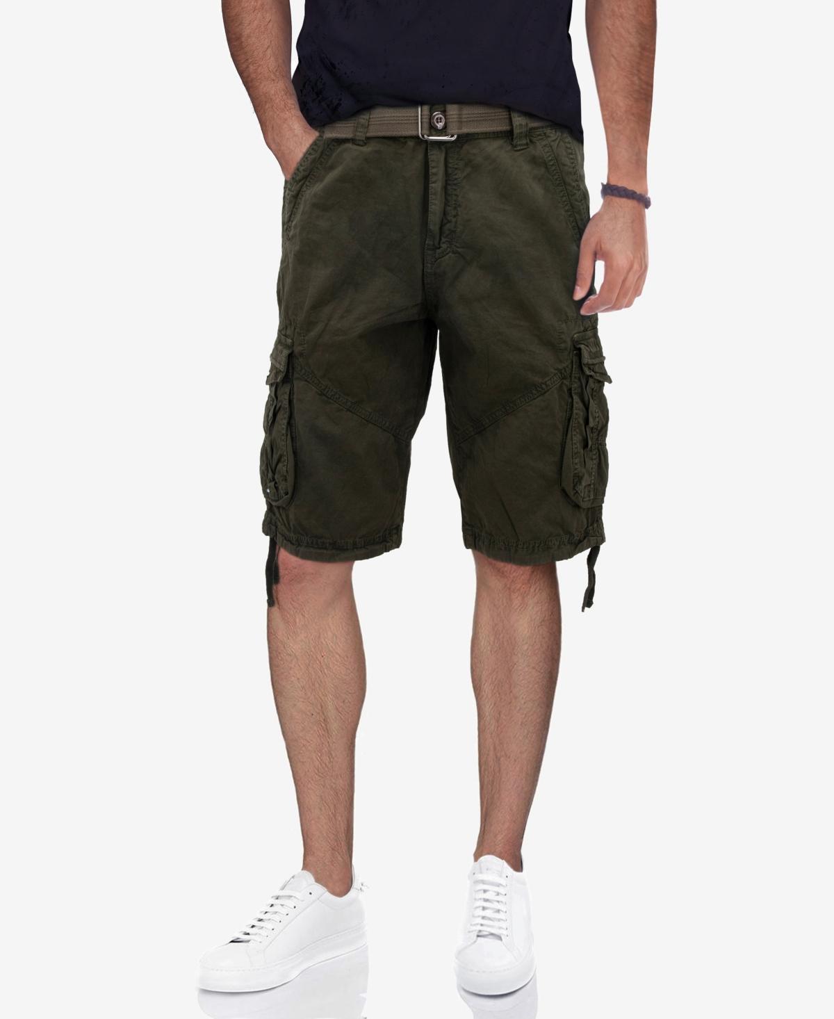 Mens Belted Snap Pocket Cargo Shorts Product Image