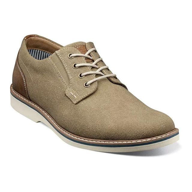 Nunn Bush Barklay Mens Canvas Oxford Shoes Green Light Blue Product Image