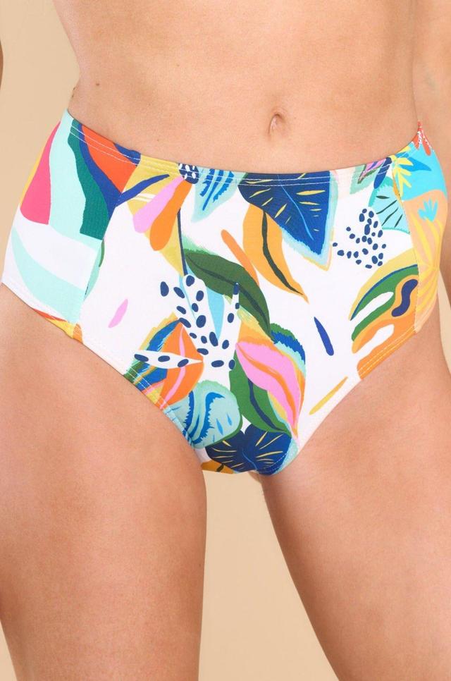 Palms Away Seashell Sunrise Ivory Multi Print Bikini Bottoms Swimwear Product Image