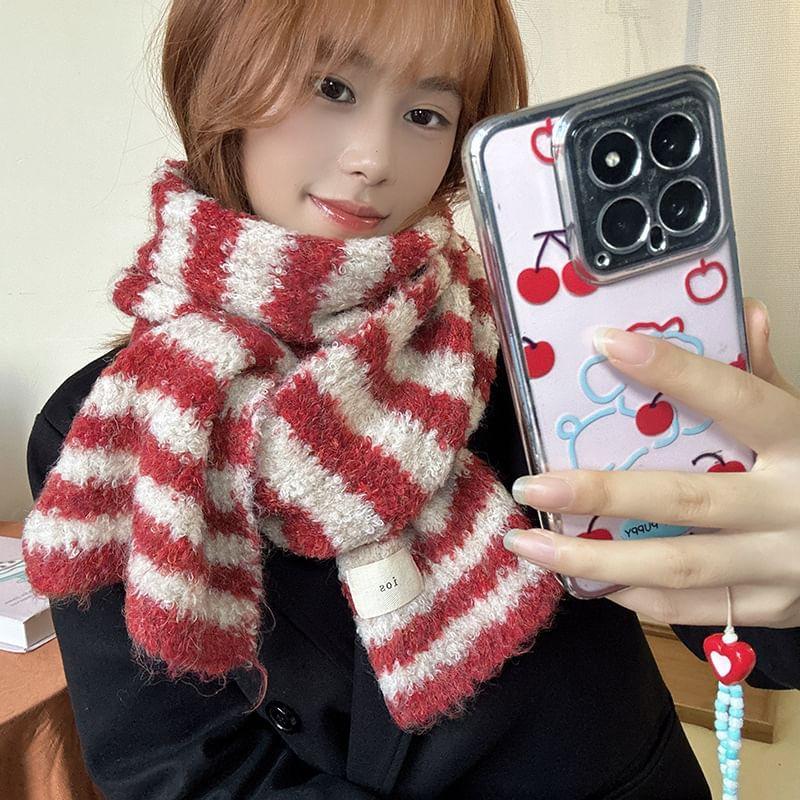 Striped Knit Scarf Product Image