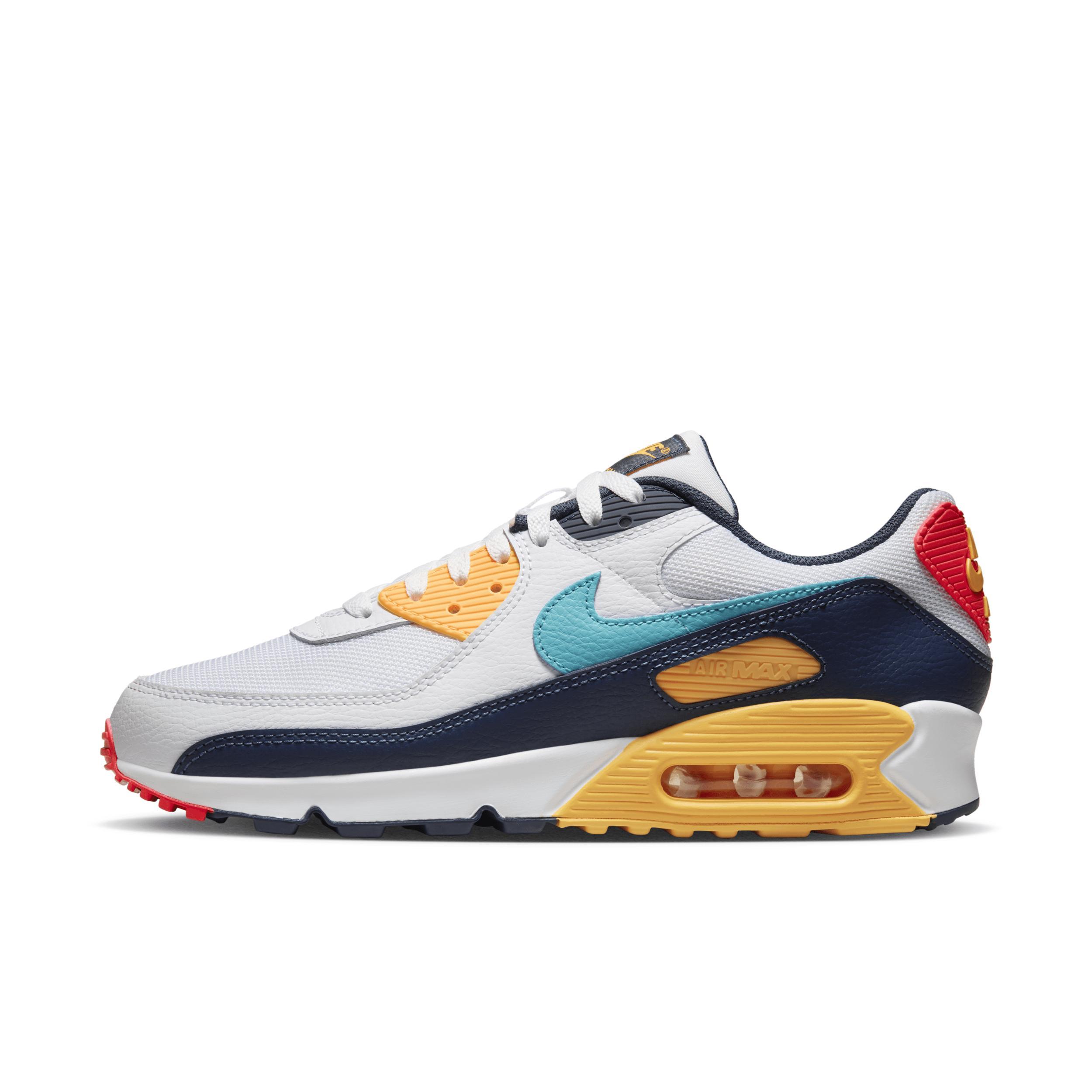 Nike Mens Air Max 90 - Running Shoes White/Wolf Grey/Pink Foam Product Image