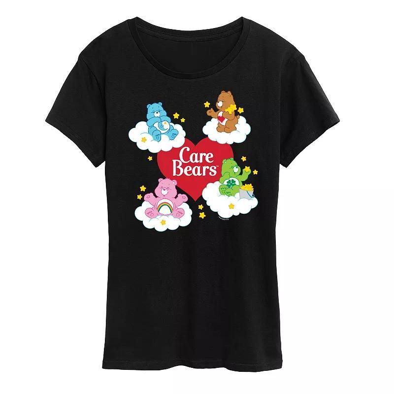 Womens Care Bears Heart And Bear Logo Graphic Tee Product Image